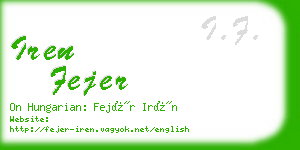 iren fejer business card